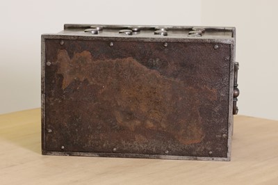 Lot 296 - A German polished steel strongbox