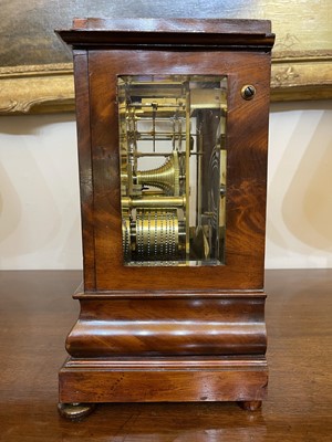 Lot 63 - A mahogany cased bracket clock