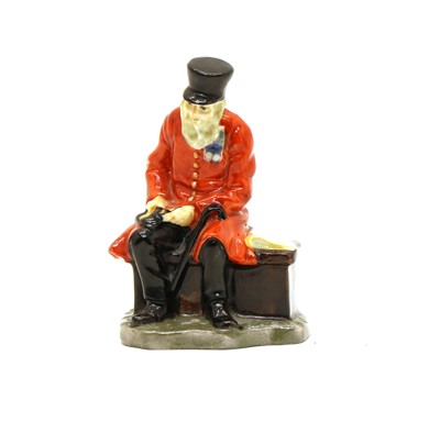 Lot 125A - A rare miniature Royal Doulton Chelsea pensioner figure