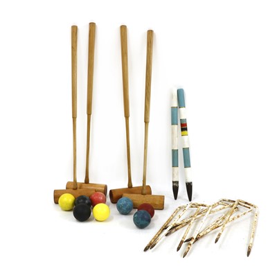 Lot 200 - An early 20th century croquet set