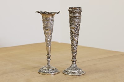 Lot 73 - An Indian silver spill vase