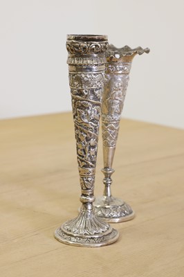Lot 73 - An Indian silver spill vase
