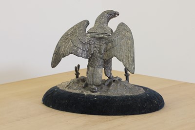 Lot 284 - A silver plated eagle desk stand