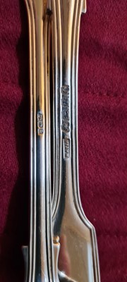 Lot 23 - A collection of silver Fiddle and Thread pattern cutlery