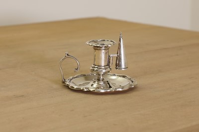 Lot 344 - A pair of Victorian miniature silver candlesticks