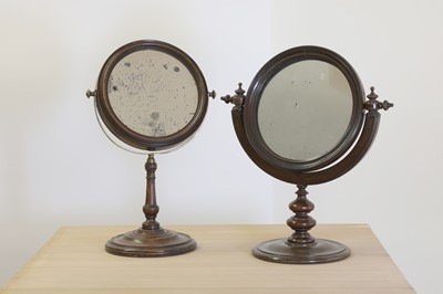 Lot 475 - A fruitwood convex shaving mirror