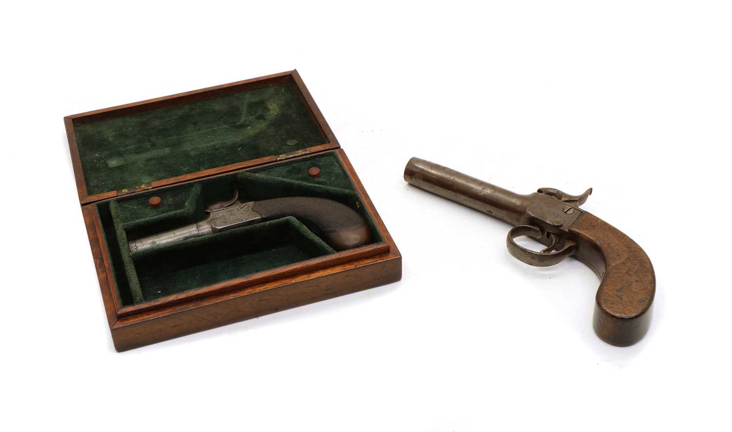 Lot 49 - A 19th century percussion pocket pistol