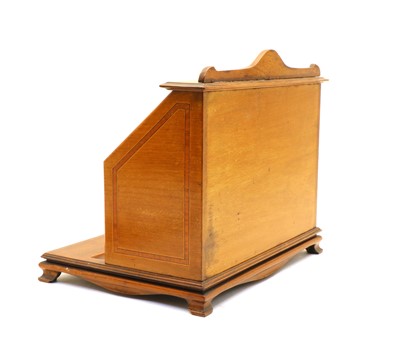 Lot 263 - An Edwardian mahogany inlaid stationery box