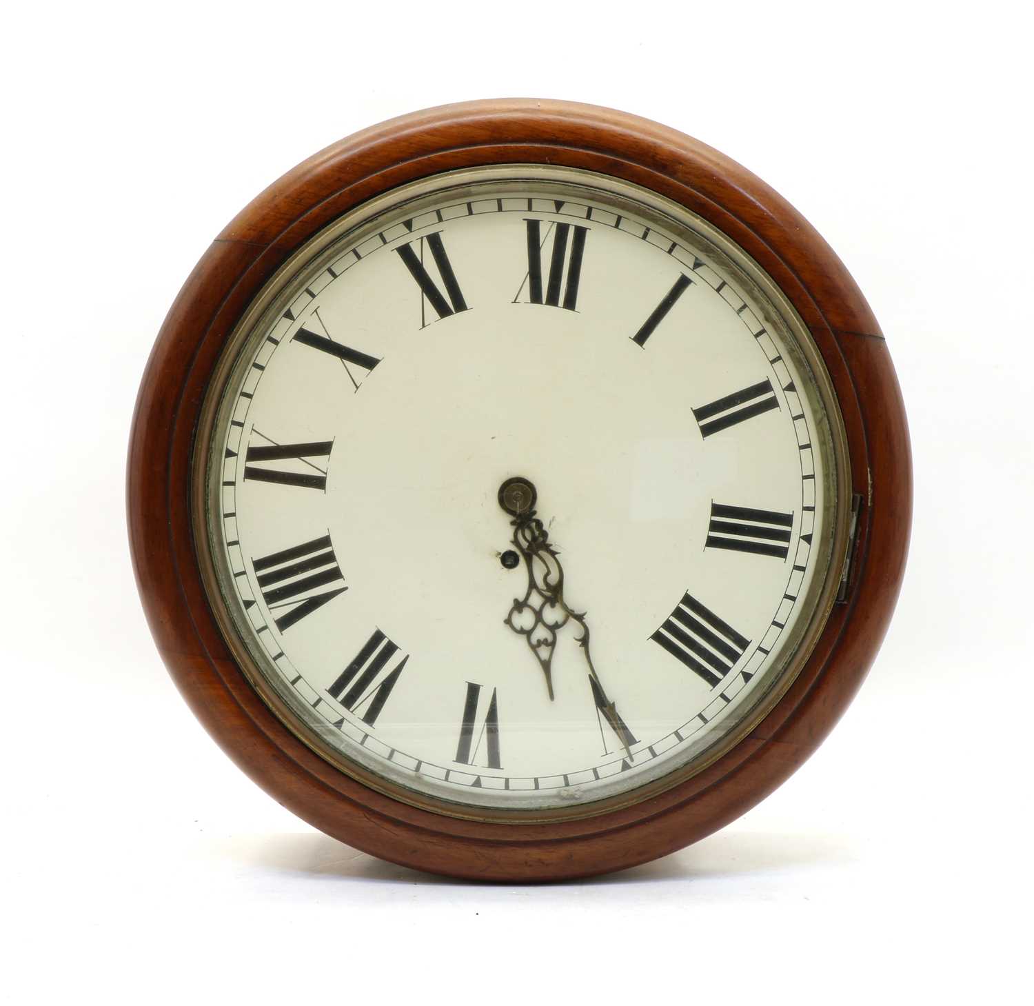 Lot 291 - A 19th century mahogany cased single fusee wall clock