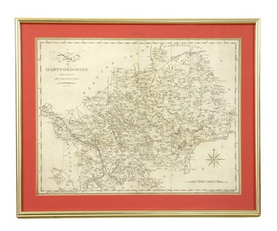 Lot 59 - William Kipp 17th century map of Hertfordshire