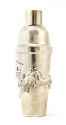 Lot 160 - A large Chinese export silver cocktail shaker