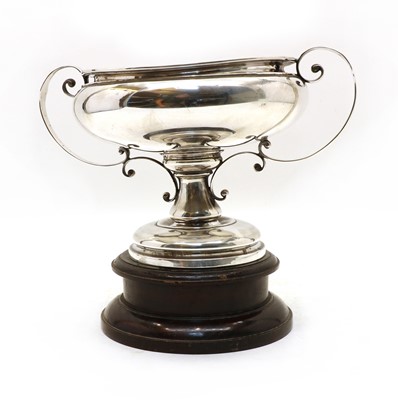 Lot 2 - A silver twin handled presentation cup