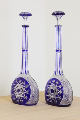 Lot 625 - A pair of Baccarat 'Tsar' pattern decanters