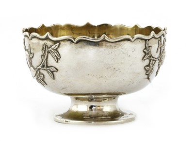 Lot 157 - A Chinese silver stem bowl