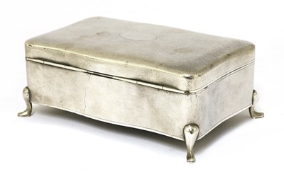 Lot 155 - A Chinese export silver box