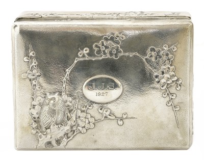 Lot 154 - A Chinese export silver cigarette box