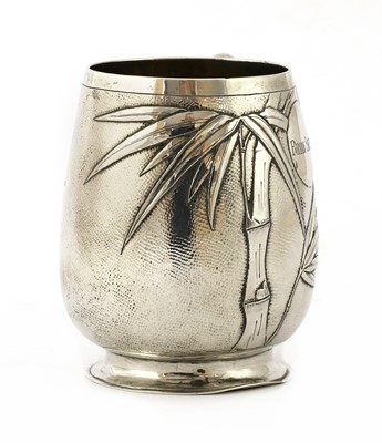 Lot 139 - A Chinese export silver mug