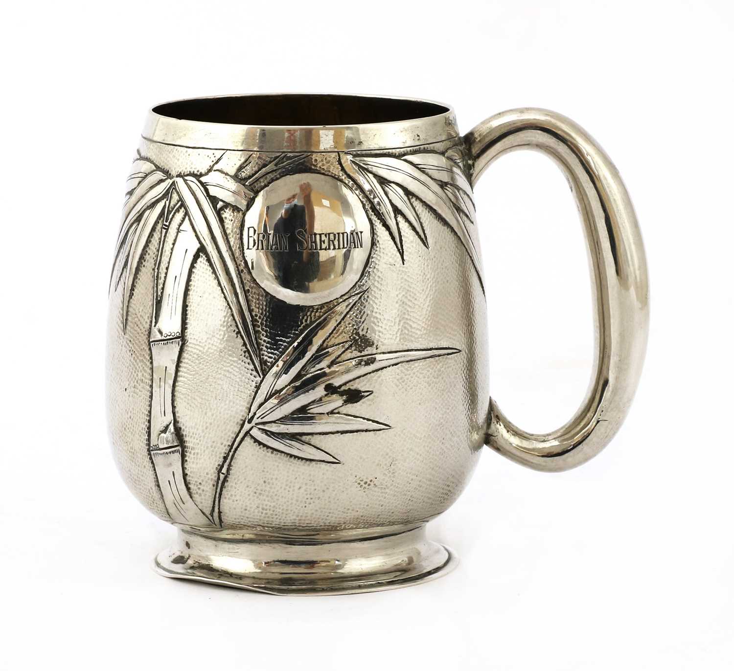 Lot 139 - A Chinese export silver mug