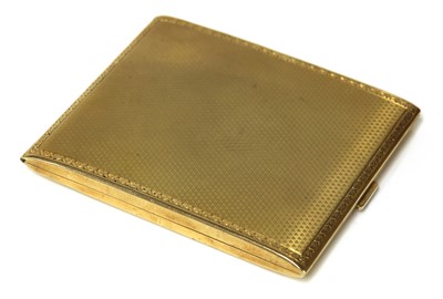 Lot 230 - A 9ct gold rectangular cigarette case, by Adie Brothers Ltd.