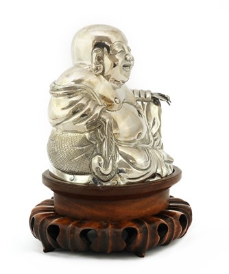 Lot 162 - A Chinese export silver model of Budai