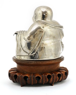 Lot 162 - A Chinese export silver model of Budai