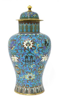 Lot 165 - A Chinese cloisonné vase and cover