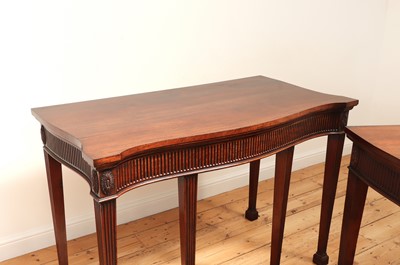 Lot 20 - A pair of mahogany console tables