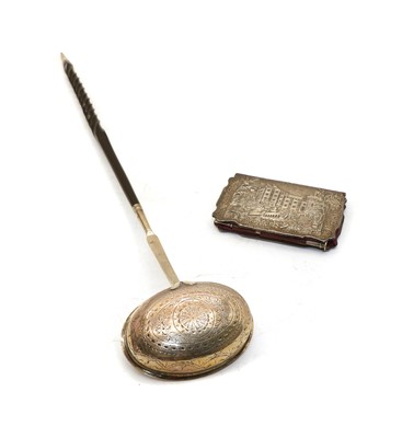 Lot 75 - A George III silver toddy ladle
