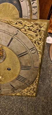 Lot 303 - An 18th century oak and mahogany crossbanded longcase clock