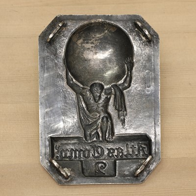 Lot 372 - A George III silver gilt Atlas Company fireman's arm badge