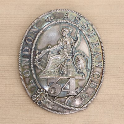 Lot 361 - A George IV silver London Assurance fireman's badge