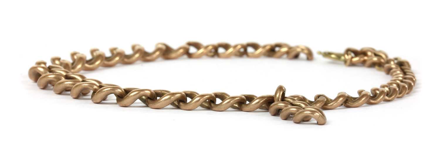Lot 85 - A length of 9ct gold graduated curb chain