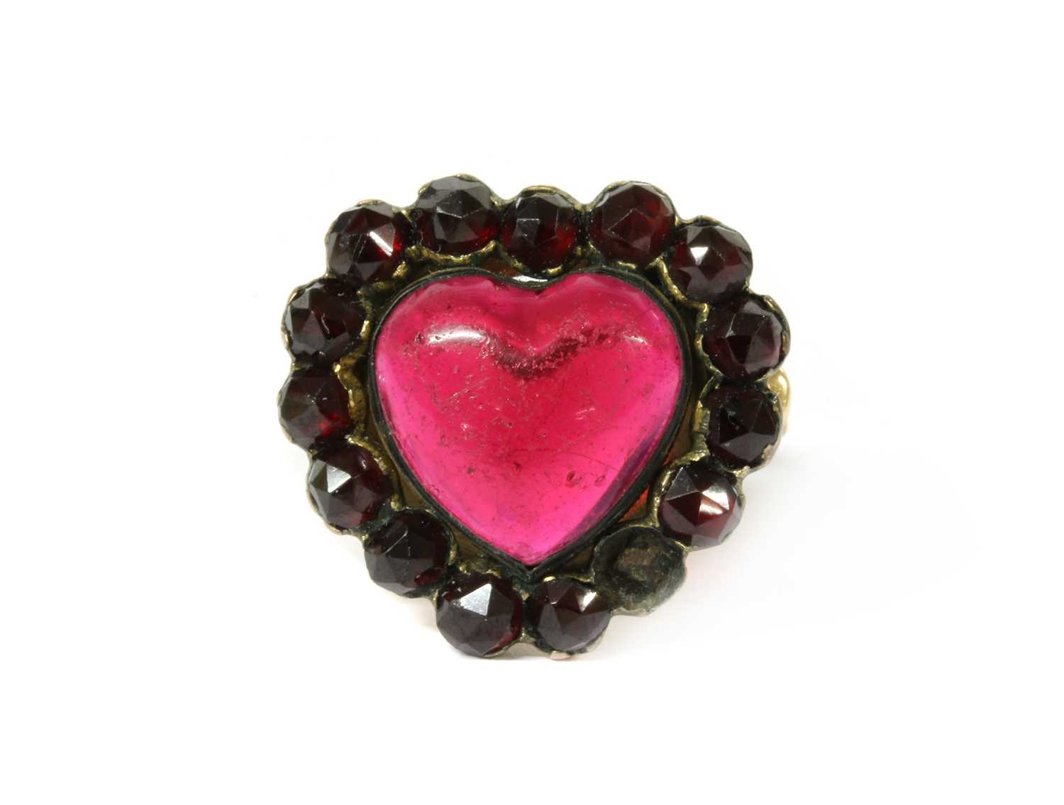 Lot 99 - A heart shaped paste cluster