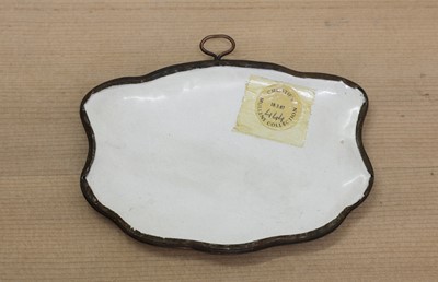 Lot 436 - A shaped enamel plaque