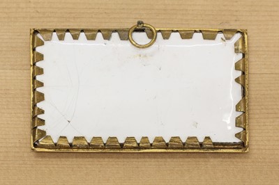 Lot 438 - A rectangular English enamel erotic plaque