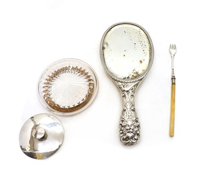 Lot 68 - A Victorian silver dressing mirror