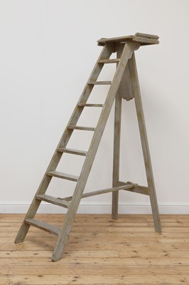 Lot 768 - A French library ladder