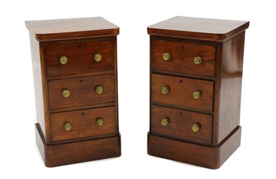 Lot 540 - A pair of Victorian mahogany bedside chests