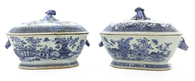 Lot 379 - Two Chinese blue and white tureens and covers