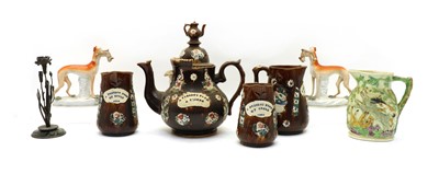 Lot 159 - A Victorian Bargeware teapot