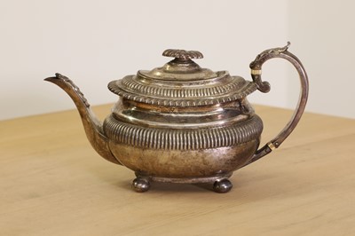 Lot 348 - A Victorian silver breakfast teapot