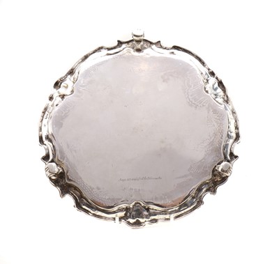 Lot 28 - A Victorian silver salver