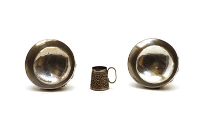 Lot 36 - A pair of late 19th/early 20th century Indian silver finger bowls