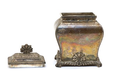 Lot 4 - A late Victorian silver tea caddy and cover
