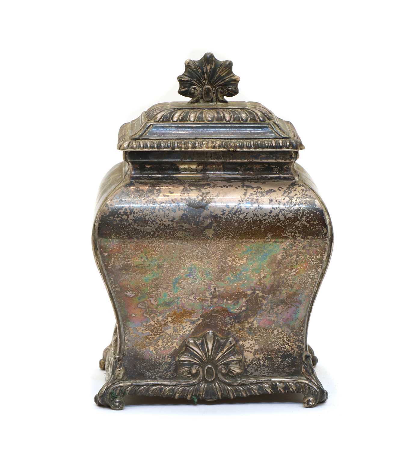 Lot 4 - A late Victorian silver tea caddy and cover