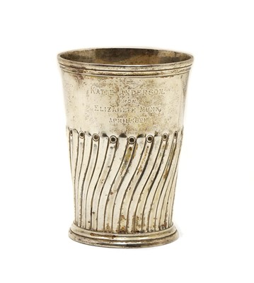 Lot 14 - A Victorian silver beaker