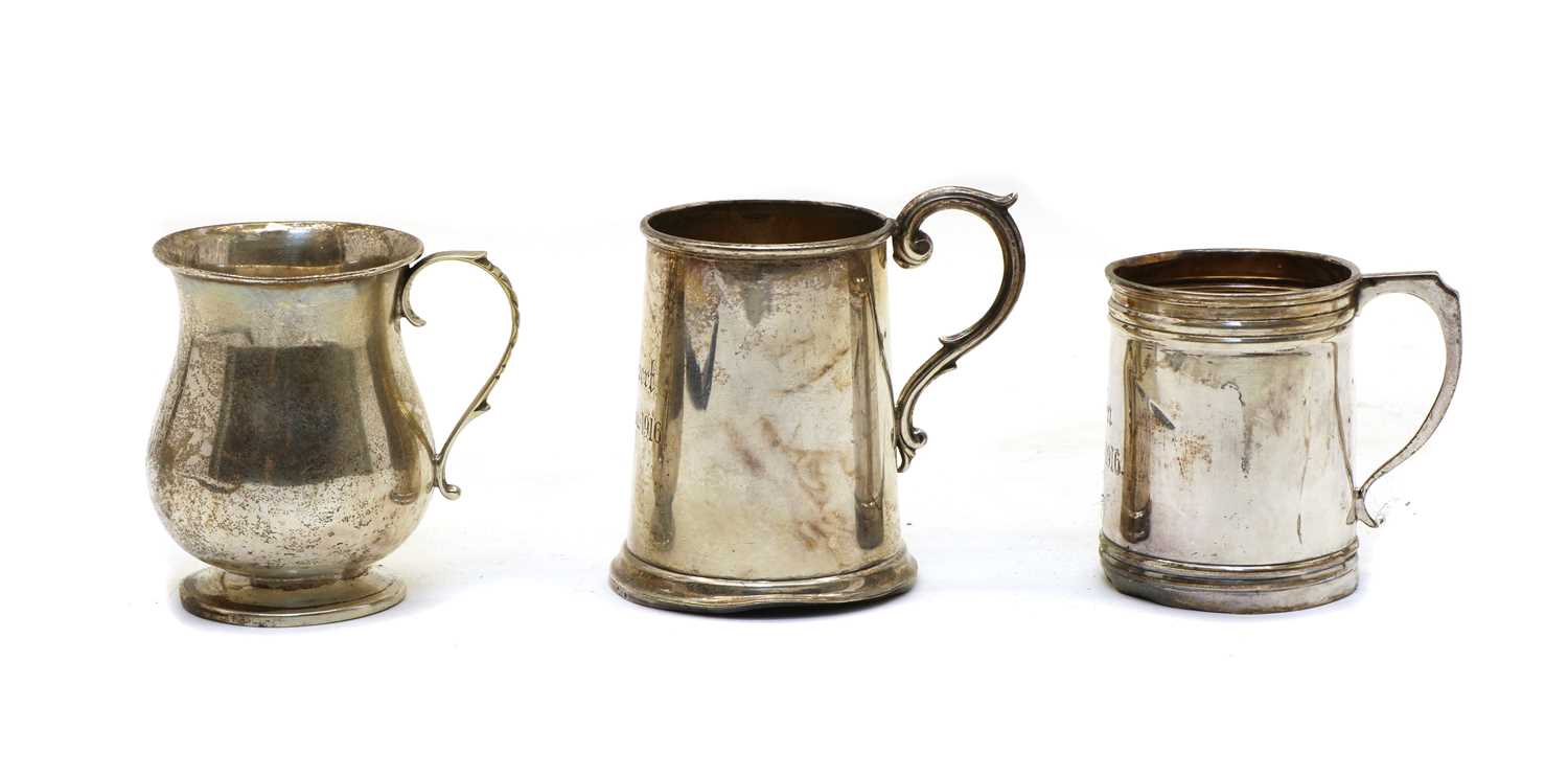 Lot 3 - Three small silver mugs