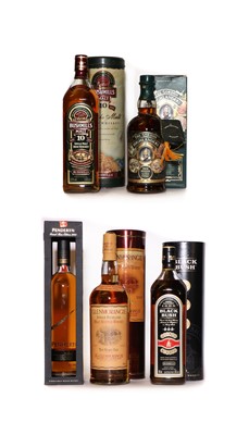 Lot 322 - Assorted whisky: Penderyn, Single Malt Welsh Whisky, 2005, one bottle and four various others (5)