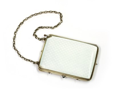 Lot 279 - A silver gilt and enamel, sapphire set evening purse