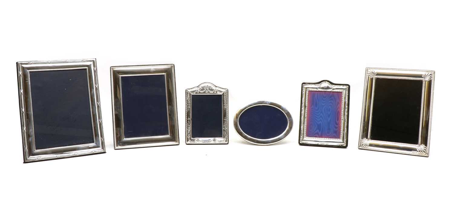 Lot 69 - A collection of silver photograph frames